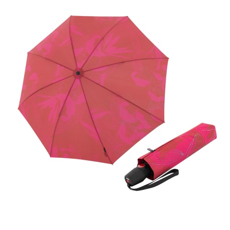 Knirps KNIRPS T.200 Medium Duomatic Garden Scarlet - elegantní plně automatický deštník