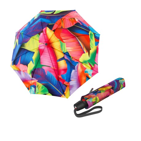 Knirps KNIRPS T.200 Medium Duomatic Palm Multicolor - elegantní plně automatický deštník