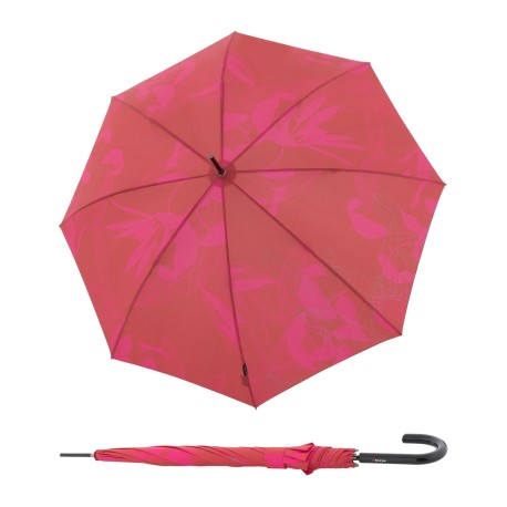 Knirps KNIRPS T.760 Garden Scarlet - elegantní holový vystřelovací deštník