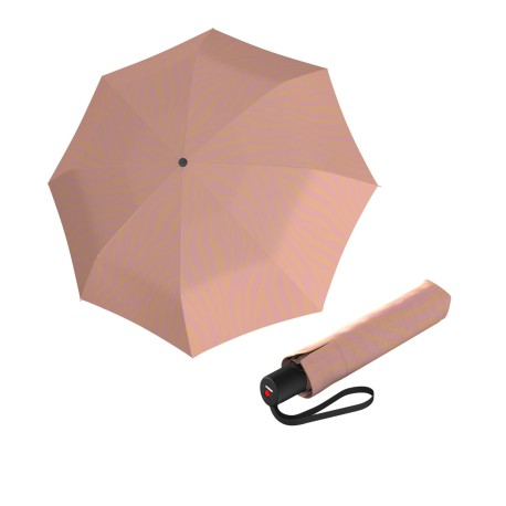 Knirps KNIRPS A.200 MEDIUM DUOMATIC Zebra Peach - elegantní dámský plnoautomatický deštník