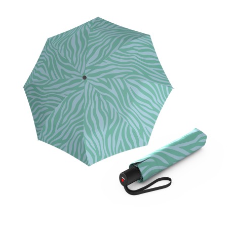 Knirps KNIRPS A.200 MEDIUM DUOMATIC Zebra Mint - elegantní dámský plnoautomatický deštník