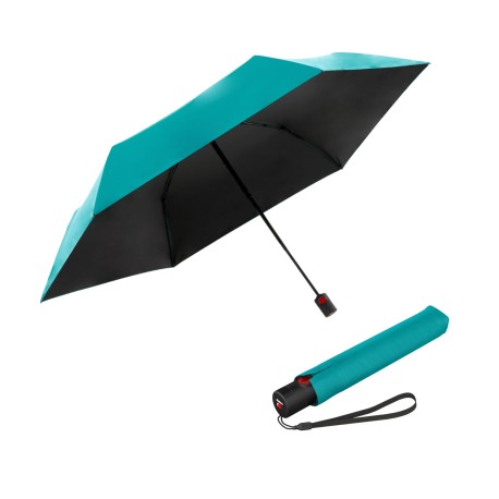 Elegantní dámský plně automatický deštník - Knirps U.200 TURQUOISE WITH BLACK