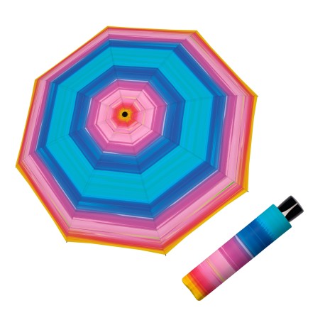 Doppler Fiber Mini Happy pink - dámský skládací deštník