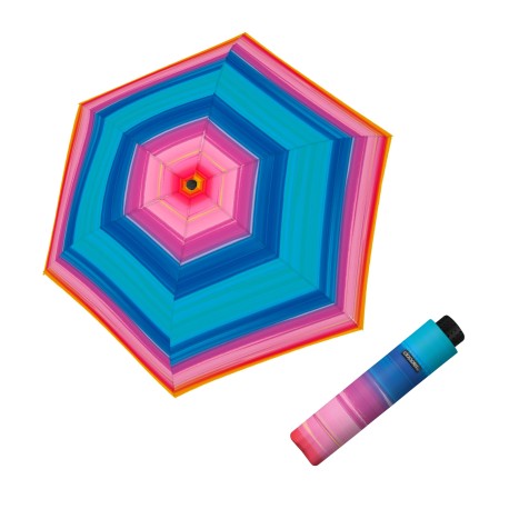 Doppler Fiber Havanna Happy pink - dámský skládací deštník