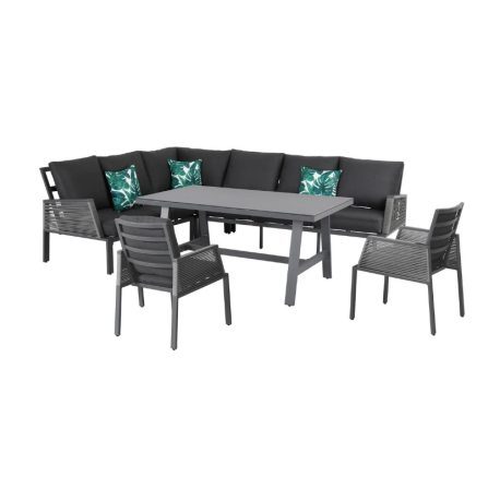 Doppler ELBA - zahradní 5-dílná hliníková jídelní souprava - 2. jakost