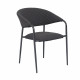 Melia LIKA-TEX® antracit - luxusní zahradní křeslo - Rozbalené zboží (N605)
