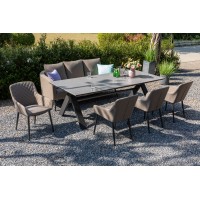 PARIS LIKA-TEX® mocca - luxusní zahradní křeslo