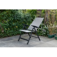 AVANTAGE - hliníkové polohovací křeslo mocca