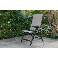 AVANTAGE - hliníkové polohovací křeslo mocca