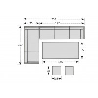 HAVANNA COMBI - zahradní rohová ratanová sedací souprava