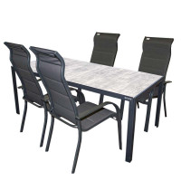 BERGAMO MIAMI šedé - hliníková sedací souprava 4+1