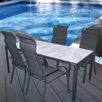 BERGAMO MIAMI šedé - hliníková sedací souprava 4+1