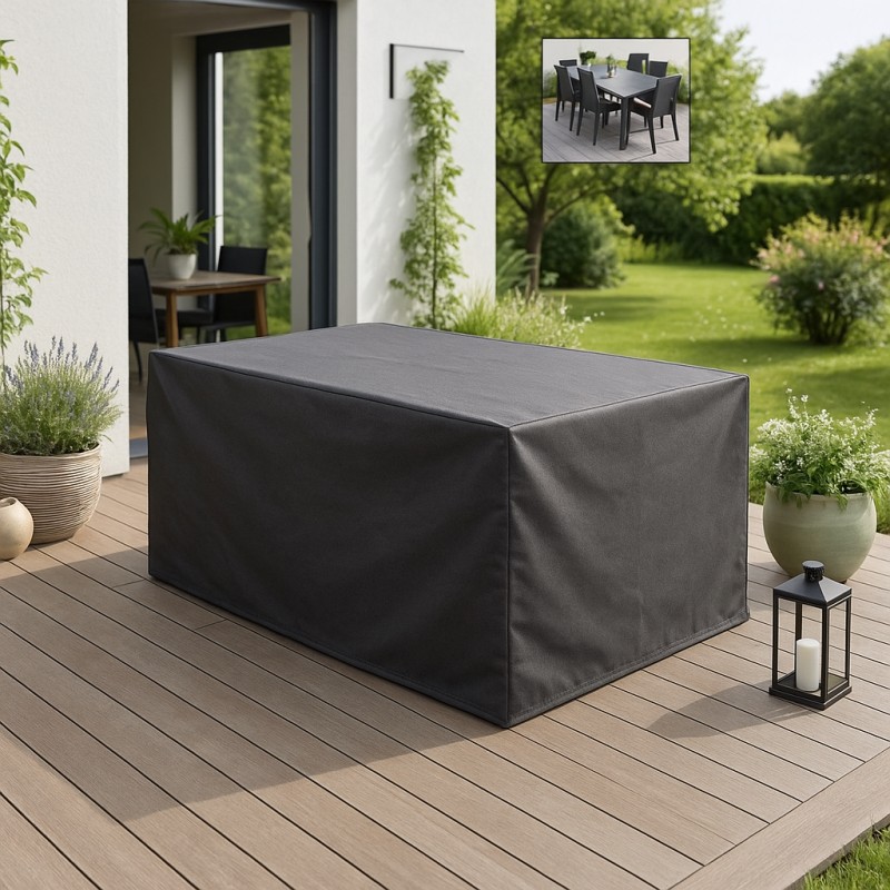 Ochranný obal na stůl 150x90 cm + 4 až 6 polohovacích křesel