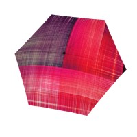 Carbonsteel Mini Slim Noble Check Pink - dámský skládací deštník