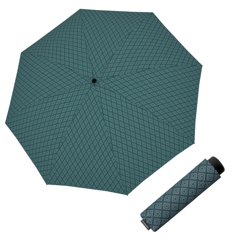 Fiber Fun Calm petrol - dámský plně automatický deštník