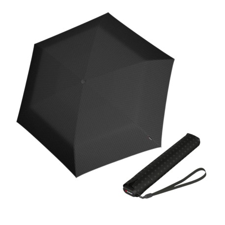 Knirps Knirps US.050 ultra light slim manual Mat Cross - lehký dámský skládací plochý deštník