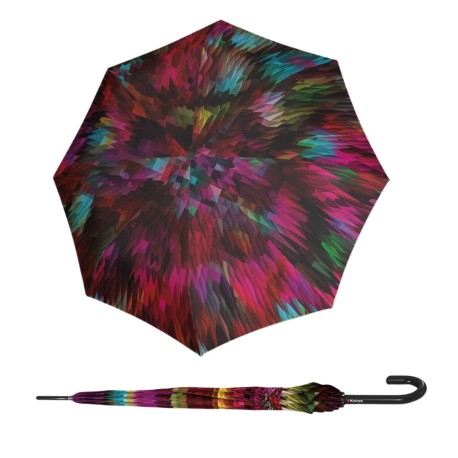 Knirps KNIRPS T.760 Peacock Red - elegantní holový vystřelovací deštník