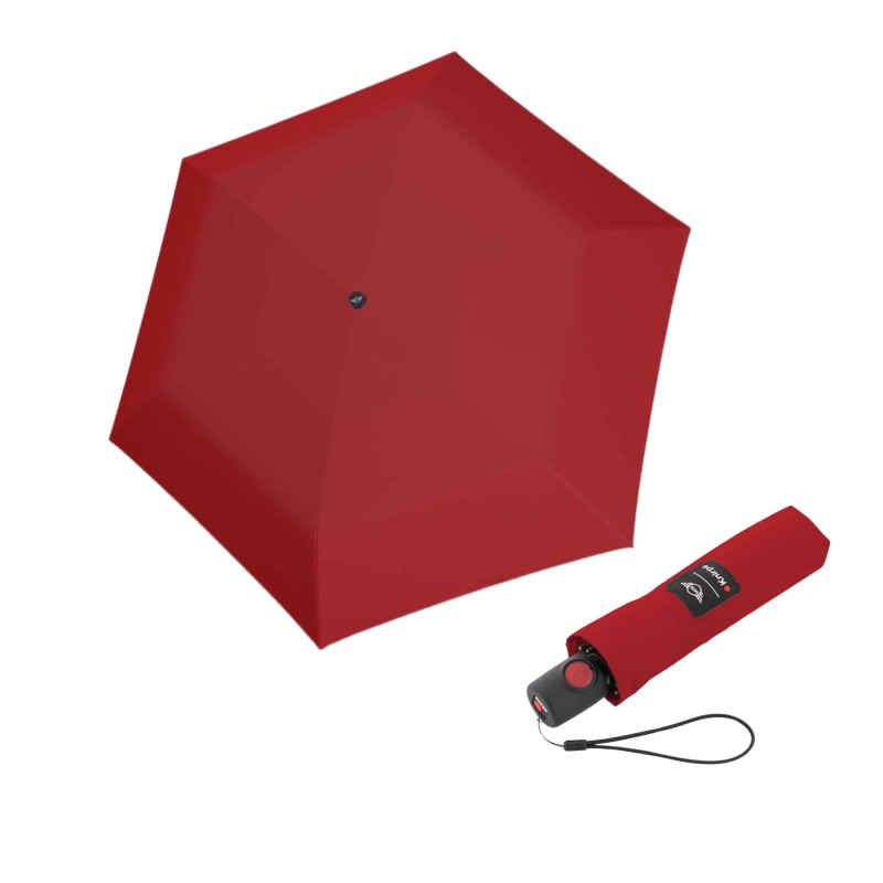 Knirps Mini Duomatic Dark Chili - elegantní plně automatický deštník