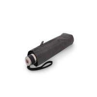 Knirps Chrome Matt Manual Melange Black - elegantní skládací deštník