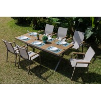 MERAN set - zahradní 7-dílná jídelní souprava