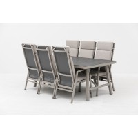 ARCTIC mocca - zahradní 7-dílná jídelní souprava