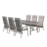 ARCTIC - hliníkové polohovací křeslo s polstry