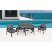 LIFE antracit - zahradní hliníková souprava