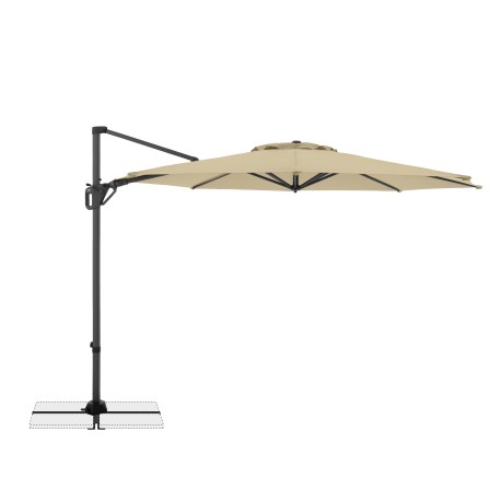 Doppler LIFE 310 cm – výkyvný zahradní slunečník s boční tyčí : Desén látky - 822