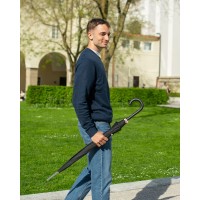 Long Carbonsteel - pánský holový vystřelovací deštník