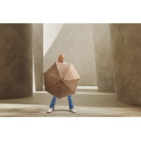 KNIRPS T.760 DOT ART TAUPE - elegantní holový vystřelovací deštník