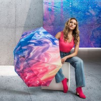 Knirps A.760 Stick Automatic Imagine - elegantní holový vystřelovací deštník