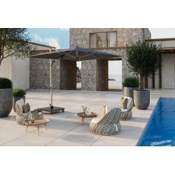 HYPERION 330 x 240 PRESTIGE - luxusní výkyvný zahradní slunečník s boční tyčí