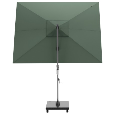 Knirps HYPERION 330 x 240 cm - luxusní výkyvný zahradní slunečník s boční tyčí : Barva slunečníku - Aloe (obrázek 2)