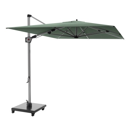 Knirps HYPERION 330 x 240 cm - luxusní výkyvný zahradní slunečník s boční tyčí : Barva slunečníku - Aloe (obrázek 3)
