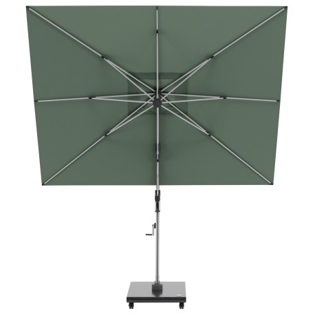 Knirps HYPERION 330 x 240 cm - luxusní výkyvný zahradní slunečník s boční tyčí : Barva slunečníku - Aloe (obrázek 6)