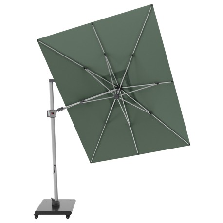 Knirps HYPERION 330 x 240 cm - luxusní výkyvný zahradní slunečník s boční tyčí : Barva slunečníku - Aloe (obrázek 7)