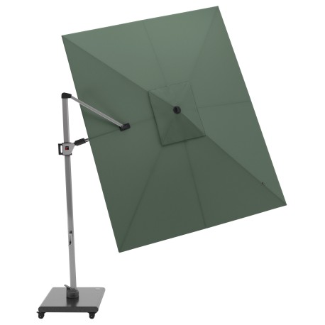 Knirps HYPERION 330 x 240 cm - luxusní výkyvný zahradní slunečník s boční tyčí : Barva slunečníku - Aloe (obrázek 8)
