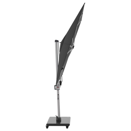 Knirps HYPERION 330 x 240 cm - luxusní výkyvný zahradní slunečník s boční tyčí : Barva slunečníku - Tmavě šedá (obrázek 3)