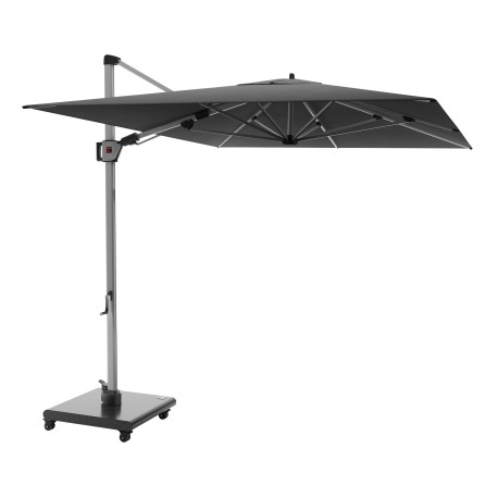 Knirps HYPERION 330 x 240 cm - luxusní výkyvný zahradní slunečník s boční tyčí : Barva slunečníku - Tmavě šedá (obrázek 4)
