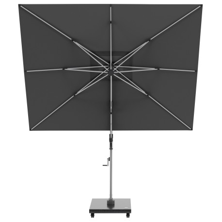 Knirps HYPERION 330 x 240 cm - luxusní výkyvný zahradní slunečník s boční tyčí : Barva slunečníku - Tmavě šedá (obrázek 5)