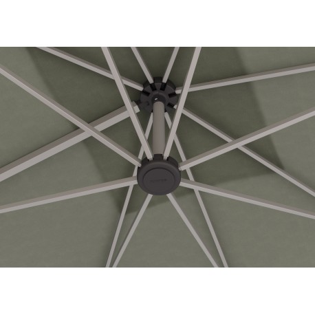 Knirps HYPERION 330 x 240 cm - luxusní výkyvný zahradní slunečník s boční tyčí : Barva slunečníku - Tmavě šedá (obrázek 11)