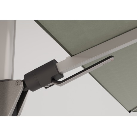 Knirps HYPERION 330 x 240 cm - luxusní výkyvný zahradní slunečník s boční tyčí : Barva slunečníku - Tmavě šedá (obrázek 14)