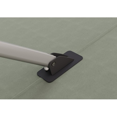 Knirps HYPERION 330 x 240 cm - luxusní výkyvný zahradní slunečník s boční tyčí : Barva slunečníku - Tmavě šedá (obrázek 16)