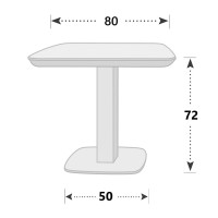 PICASO - zahradní hliníkový stůl 80x80 cm, antracit