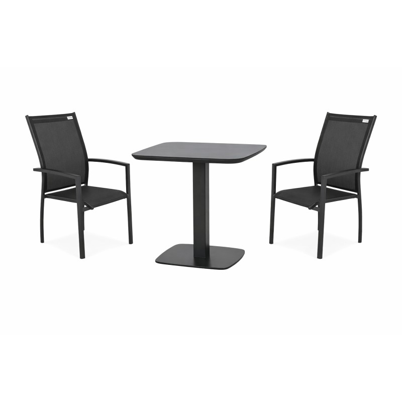 Picaso Expert antracit - zahradní/gastro hliníková souprava 2+1