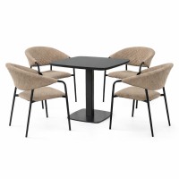 Picaso MELIA LIKA-TEX® mocca - zahradní/gastro souprava 4+1