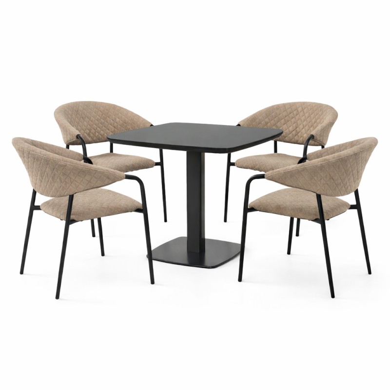 Picaso MELIA LIKA-TEX® mocca - zahradní/gastro souprava 4+1