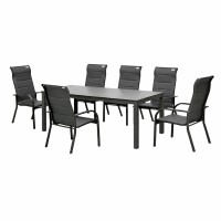 PICASO MIAMI šedá– zahradní hliníková souprava 6+1