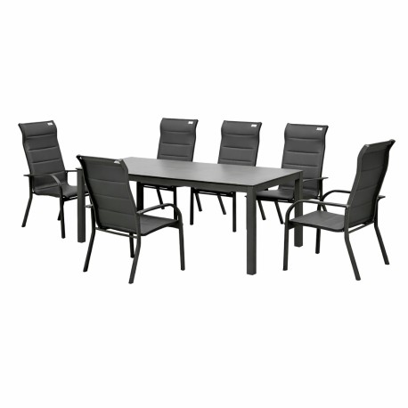 Doppler PICASO MIAMI šedá– zahradní hliníková souprava 6+1