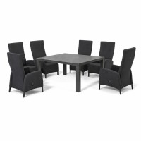 PRATO PARIS antracit - luxusní zahradní souprava 6+1